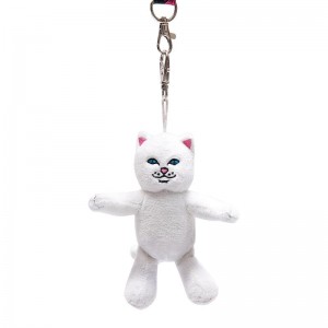 Akcesoria Ripndip Lord Nermal Plush Keychain Białe | PLK3567O