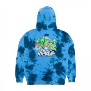 Bluza z Kapturem Ripndip Space Gang Granatowe Niebieskie | PLW3155N