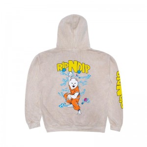 Bluza z Kapturem Ripndip Super Sanerm Beżowe Niebieskie | PLB3222E