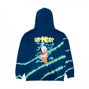 Bluza z Kapturem Ripndip Super Sanerm Granatowe Zielone | PLC3220T