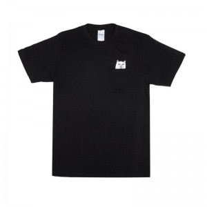 Koszule Ripndip Lord Nermal S/S Pocket Czarne | PLR2899V