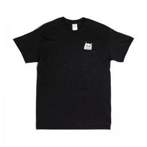 Koszule Ripndip Lord Nermaphobe Pocket Czarne | PLE2898B