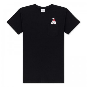 Koszule Ripndip Lord Santa Pocket Czarne | PLA2854H