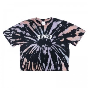 Koszule Ripndip Nikola Crop Czarne Koralowe Fioletowe | PLJ2913P