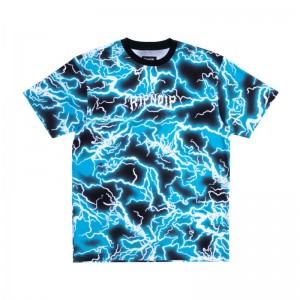 Koszule Ripndip Nikola Embroidered Czarne Niebieskie | PLH2912A
