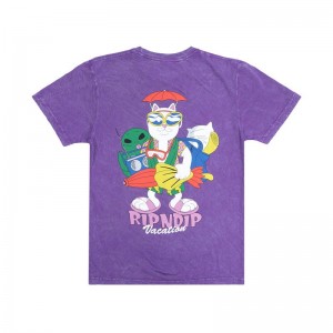 Koszule Ripndip Ripndip Vacay Fioletowe Niebieskie | PLD2909F