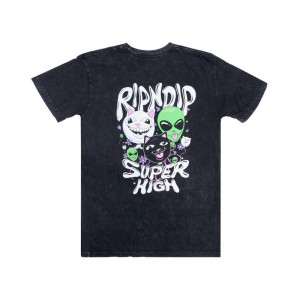 Koszule Ripndip Super High Czarne Niebieskie | PLY2875X