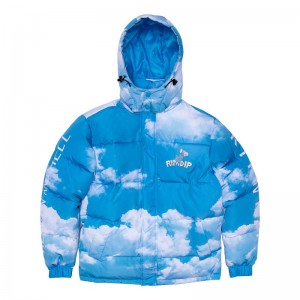 Kurtki Ripndip Heaven And Hell Puffer Niebieskie | PLR3112V