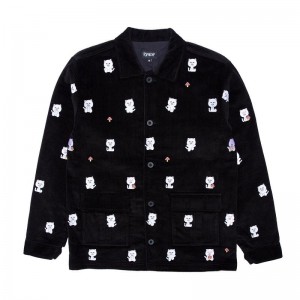 Kurtki Ripndip Hello Nermy Corduroy Czarne | PLH3125A