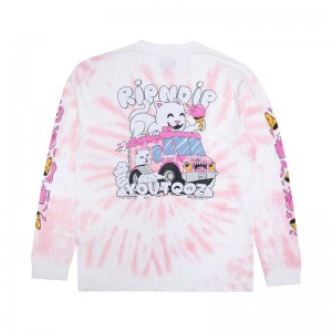Long Sleeve Ripndip Youtooz Crazy Cream Truck Różowe | PLW3039N