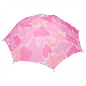 Parasole Ripndip Camo Umbrella Hat Różowe | PLB3248E