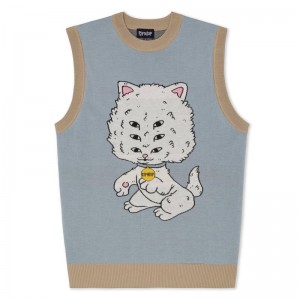 Swetry Ripndip Big Head Knit Vest Głęboka | PLN2752W