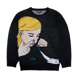Swetry Ripndip Coconerm Knit Czarne | PLW2755N