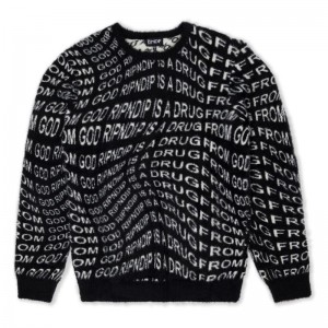 Swetry Ripndip Drug From God Knit Mohair Czarne | PLK2745O